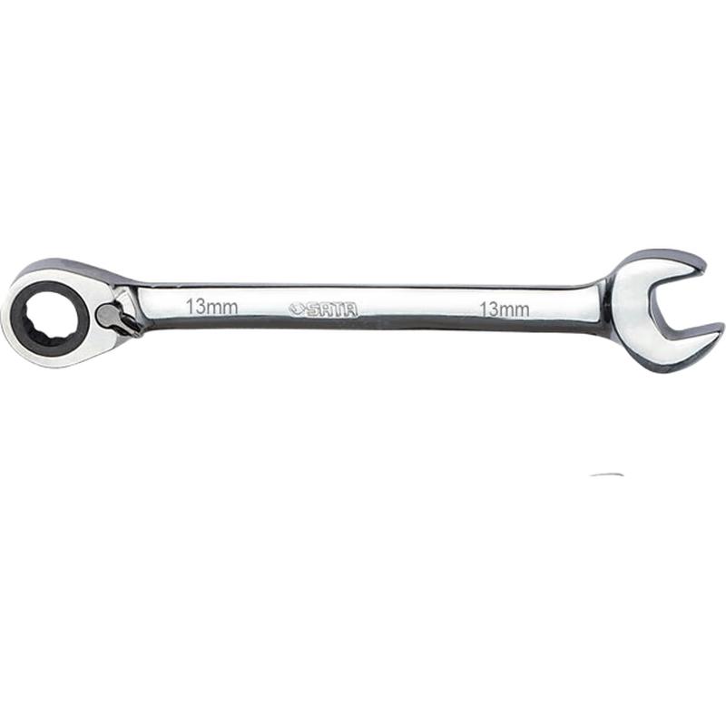 SATA Fully Polished Reversible Ratchet Combination Wrench