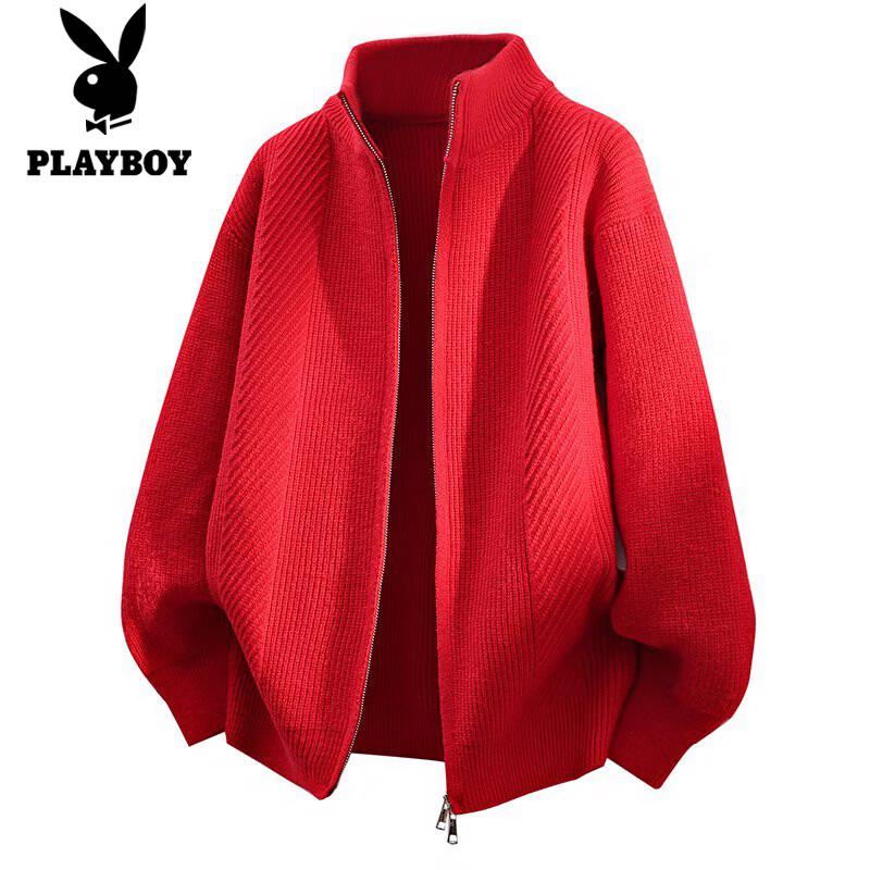 PLAYBOY Cleanfit Men s Stand Collar Zipper Sweater 3XL