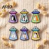 Cat Clothing Accessories Enamel UFO Metal Brooch, Aliens Ship Kitten Badge Pin, Brooch Bag Scarves Hat for Men Women