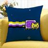 Cute Rainbow Nyan Cat World Various Sizes Square Pillow Case For Car Home Bedchamber Decor