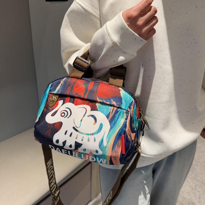 Casual Women Cross Body Small Messenger Bag Ladies Printing Handbag Shoulder Over Bags Fashion Women'S Lightweight Underarm Bag
