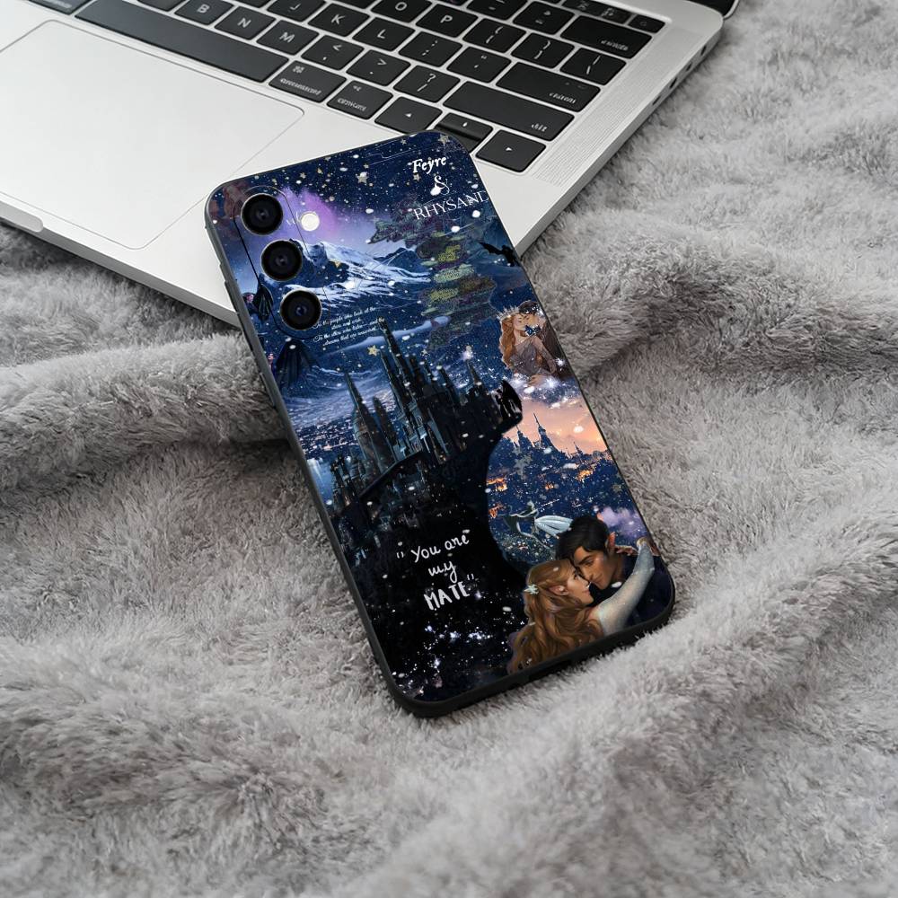 A-Acotar  A Court of Mist and Fury Phone Case For Samsung Galaxy A73,A71 A72,A70,A53,A52,A51,Soft Silicone Black Cover