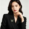 Green Butterfly Brooch, High-End Women's Exquisite Green Butterfly Cute Style Brooch, Suit Cardigan Pin Fashion Versatile Decoration