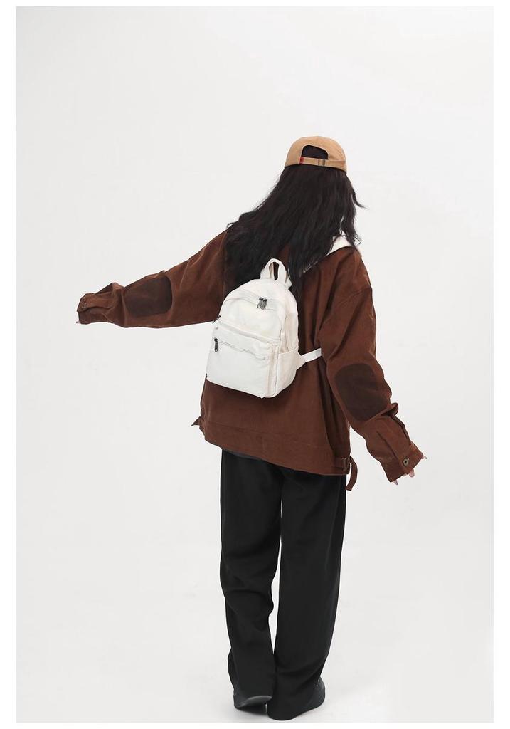 Damen Retro Gewaschene Canvas Handtasche Schultertasche - Lässiger Leichter Rucksack für Studenten