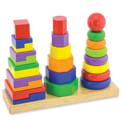 Educational Games - VIGA - Geometric Stacker - From 3 Years Old - 1.3 Kg - 28 X 21 X 9 Cm