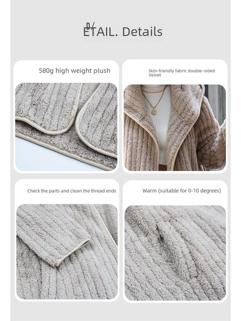 Aksamitowy Kardigan Pluszowy z Kapturem - Styl Europejski i Amerykański Damski Jesienno-Zimowy Luźny Krój