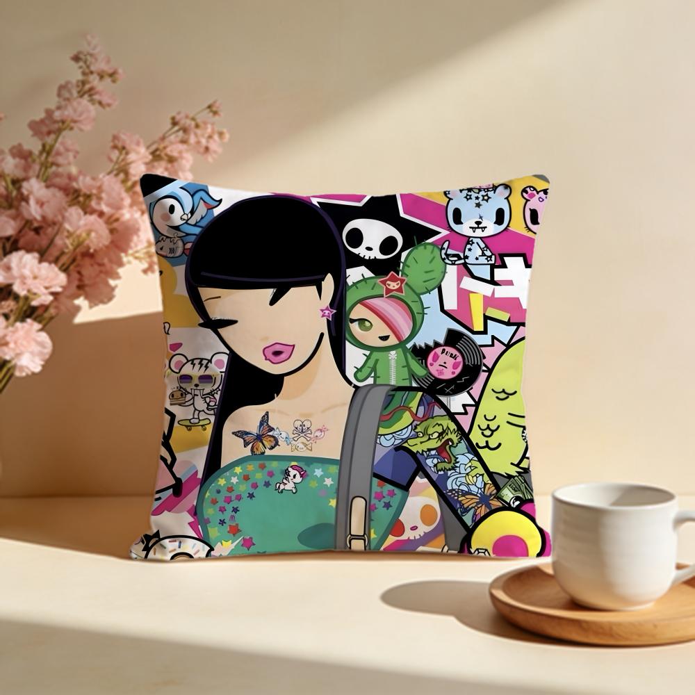 Trendy TTokidokiful Cushion Cover Stylish Washable Pillow Cover Ideal for Couch Bedroom Car Decoration
