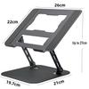 Adjustable Rotating Laptop Stand with Cooling Feature and Height Adjustment for Desktop or Office Use