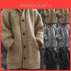 Super Cozy Plus Size Womens Hooded Knitted Cardigans Jumper Sweater Winter Jacket