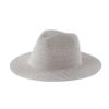 Women's Jazz Straw Hat with Wide Brim - European & American Style Panama Sunshade Fedora