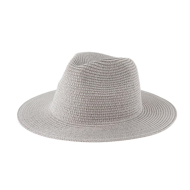 Women's Jazz Straw Hat with Wide Brim - European & American Style Panama Sunshade Fedora