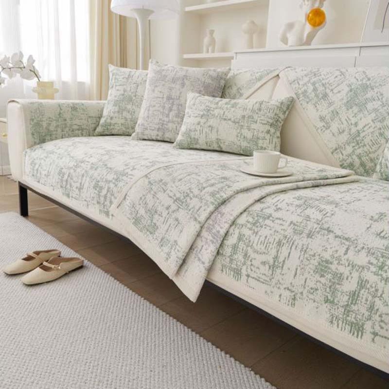 Luxury Soft Chenille Sofa Towel Univesal Anti-slip Sofa Cover for Living Room L-shaped Sectional Couch Cover, not a whole set
