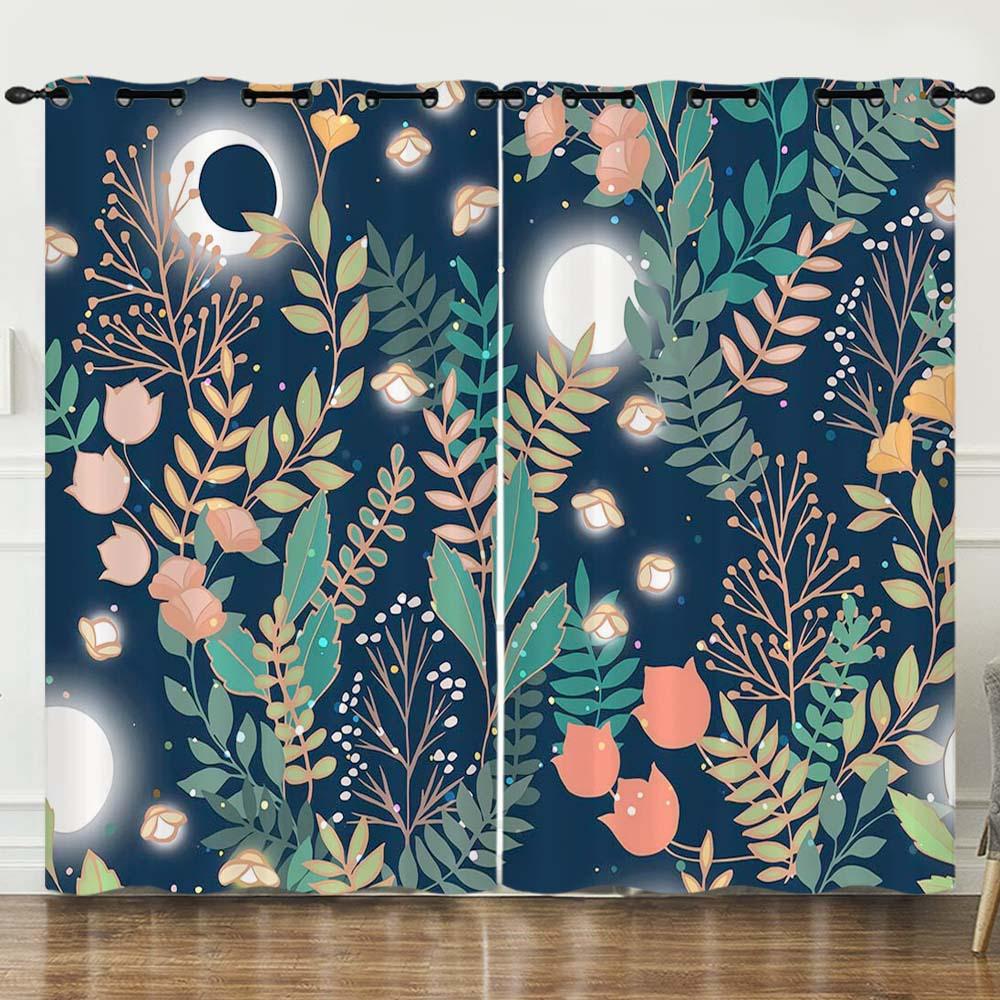 Curtains Sun And Moon Helios 3D Digital Printing Blackout Curtain Punching