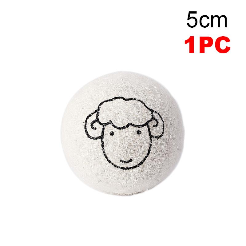 6pcs Reusable Wool Dryer Balls Home Washing Fleece Drying Laundry Ball Clothes Softener Washing Machine Accessories 3/4/5/6/7cm