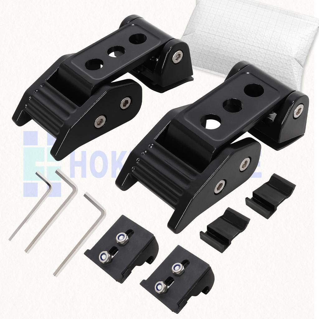 Car Accessories Aluminum Engine Hood Latch Catch Lock Kit For Jeep Wrangler JK JKU JL JLU Gladiator JT 2007-2023 Black/Red