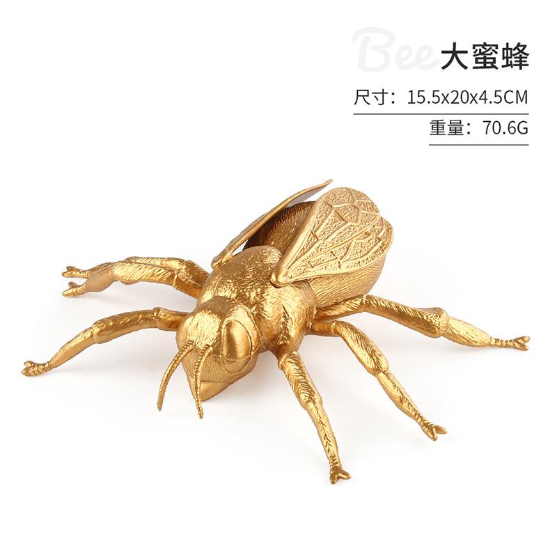 Simulated Insect Animal Model Gold Edition Mini Monarch Fairy Scorpion Bee Insect Set Toy