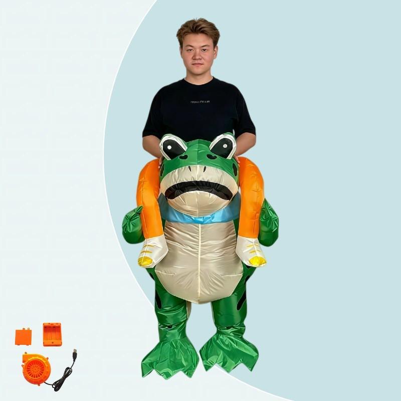 Inflatable Frog Costume Stage Performance Party Cosplay Adult Kids Cartoon Character Outfit