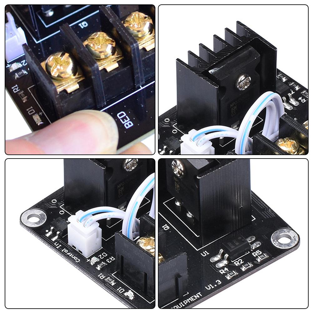2 sada 3D tiskárny Hot Bed Power Expansion Board Ovladač vyhřívání Mos vysokého proudového zatížení Sada modulu pro 3D tisk příslušenství