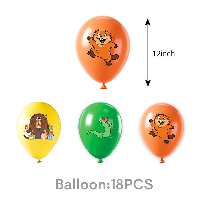 Beaver Birthday Decorations Beaver Party Accessories Cups Ballons Plates Birthday Party Backdrops Hot Anime Decorations