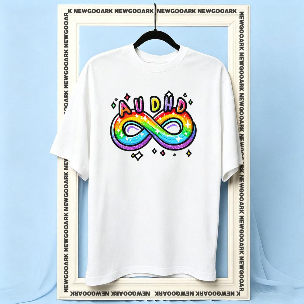 AuDHD Rainbow Unlimited Shirt Woman Man Summer Cotton Graphic T Shirts Adult Streetwear Camisetas Shortsleev Breathable Oneck S