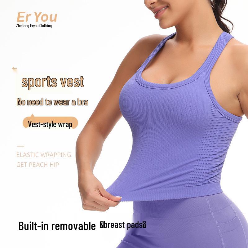 

2024 Women s Yoga Tank Top: Versatile Sports Bra for Pilates & Fitness Extra Large