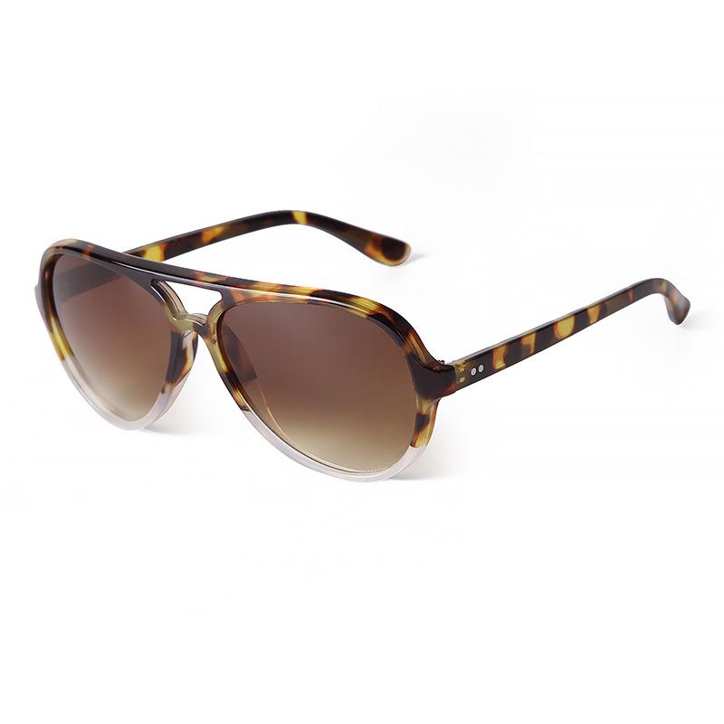 Retro Wind Double Beam Pilot Frame Toad Glasses Sunglasses Men'S High-End Sunglasses Women'S High-End