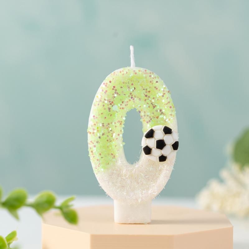 

Football Series 0-9 Numbers Birthday Party Atmosphere Candle Cake Decorations 0