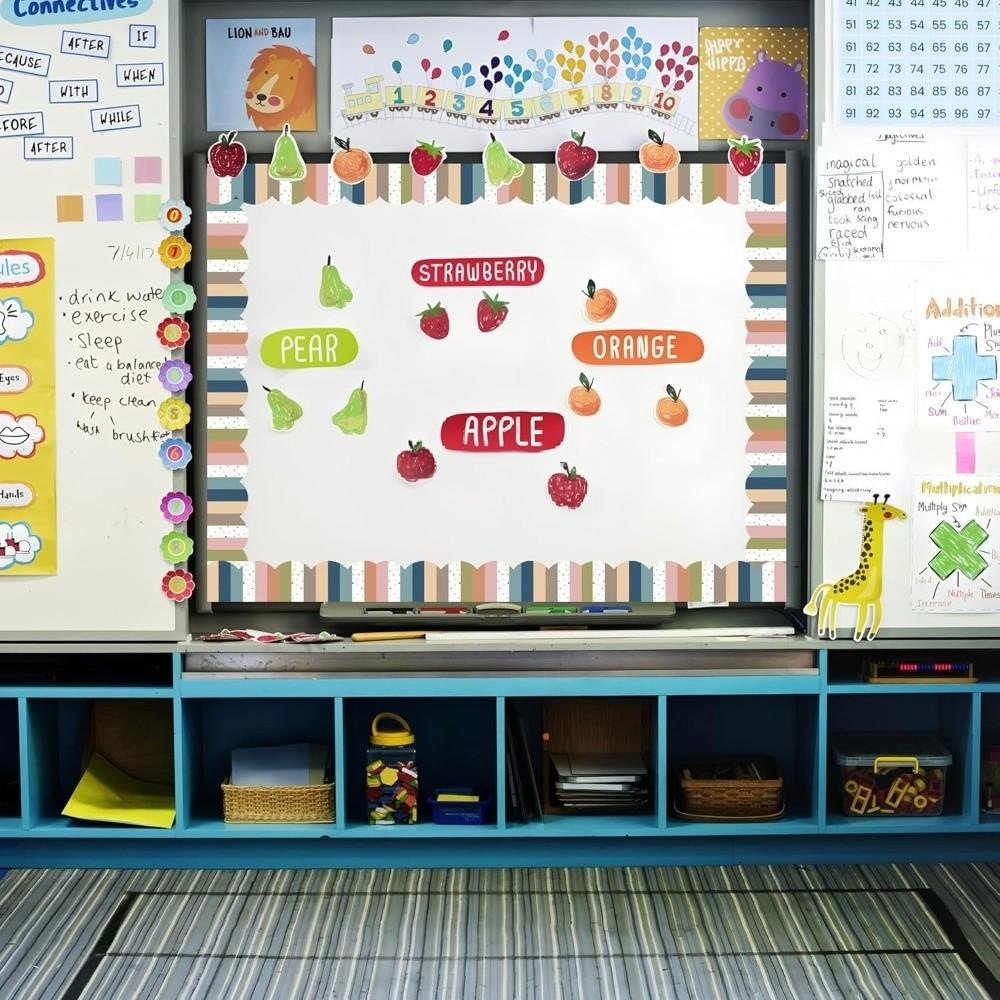 1Roll New Self Adhesive Chalkboard Board Border Paper 5.6cm Border Classroom Decors DIY Border Trim Sticker Handmade Crafts