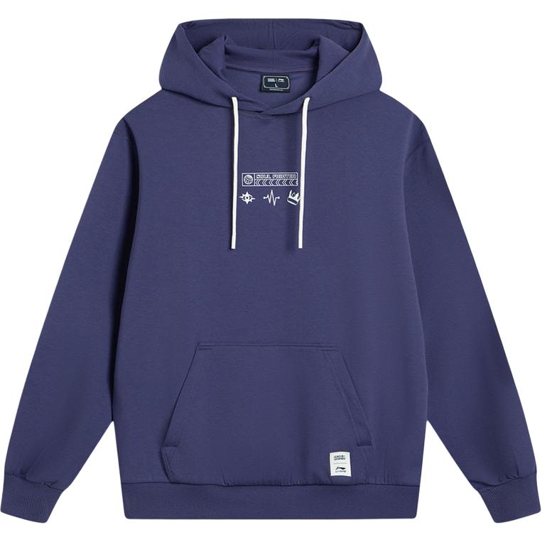 

Li-Ning Принтованная Удобная Универсальная Толстовка-Пуловер Повседневная Простая Свободная Толстовка Унисекс худи AWDV475-2 M