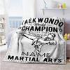 Taekwondo Enthusiast Personalized Text Blanket Gift Personalized Blanket Soft & Cozy Perfect for Bed Living Room Picnics Office Chair for All Occasion