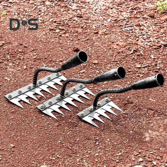 Odłączany grabie ogrodowe ze stali manganowej do wyrywania chwastów Ręczny pazur do usuwania chwastów do wyrywania korzeni w ogrodzie, spulchniania gleby i grabienia trawy