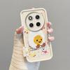 KEYSION Cartoon Cute Plush Embroidery Case for HONOR X9c 5G with Lanyard Shockproof Phone Cover for Huawei Honor Magic 7 Lite 5G