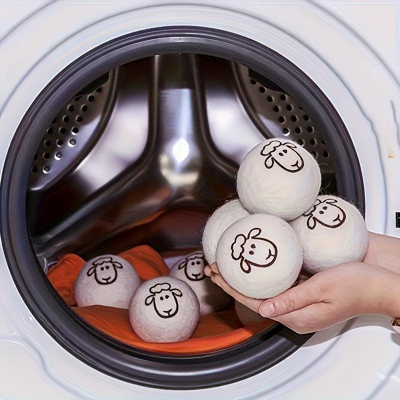 6pcs Wool Drying Balls Static Electricity Reducing Wrinkle Softener Washing Ball Clothes Care Supplies Home Cleaning Gadgets