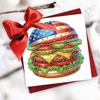 6pcs DIY Independence Day USA Flag Diamond Art Greeting Cards Diamond Art Handmade Cards for Independence Day Celebrations