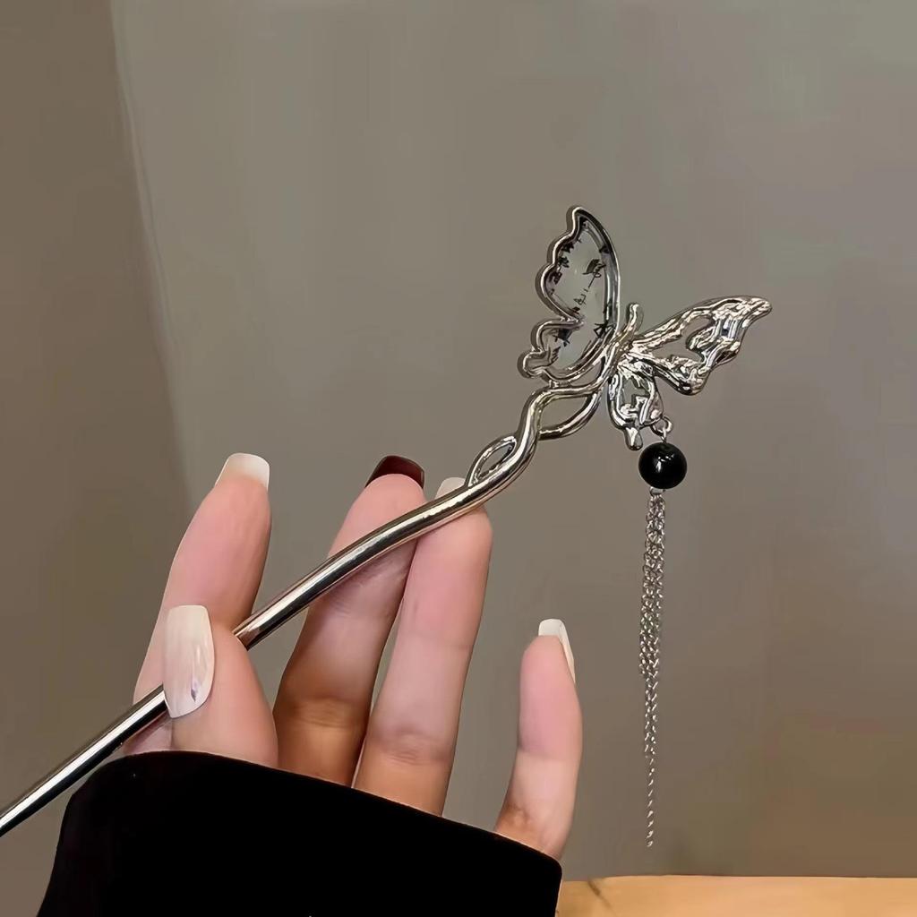 Elegant Chinese Tassel Metal Hairpin – High-End Ancient Style Updo Accessory