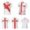 JERSEY T-shirt Football Soccer United Kingdom England UK 3D Print Flag National CHEER Short Sleeve Training Round Neck Sport Uniform Unisex Men Women
