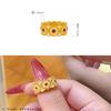 Luxury 9999 24K Real Gold Diamond Rose Ring Handmade Diamond Zircon Ring Pair Ring Jewelry