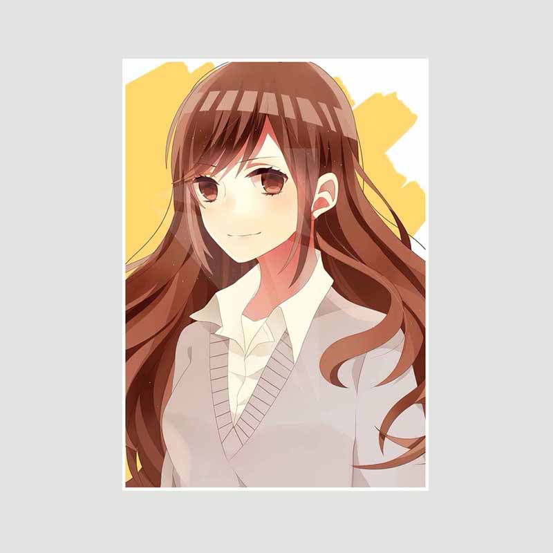 

Японське аніме Horimiya Плакат Home Decor Wall Mural Ретро Білий папір Настінні плакати та принти Вітальня Бар Декор Художній живопис Подарунки 30x21cm