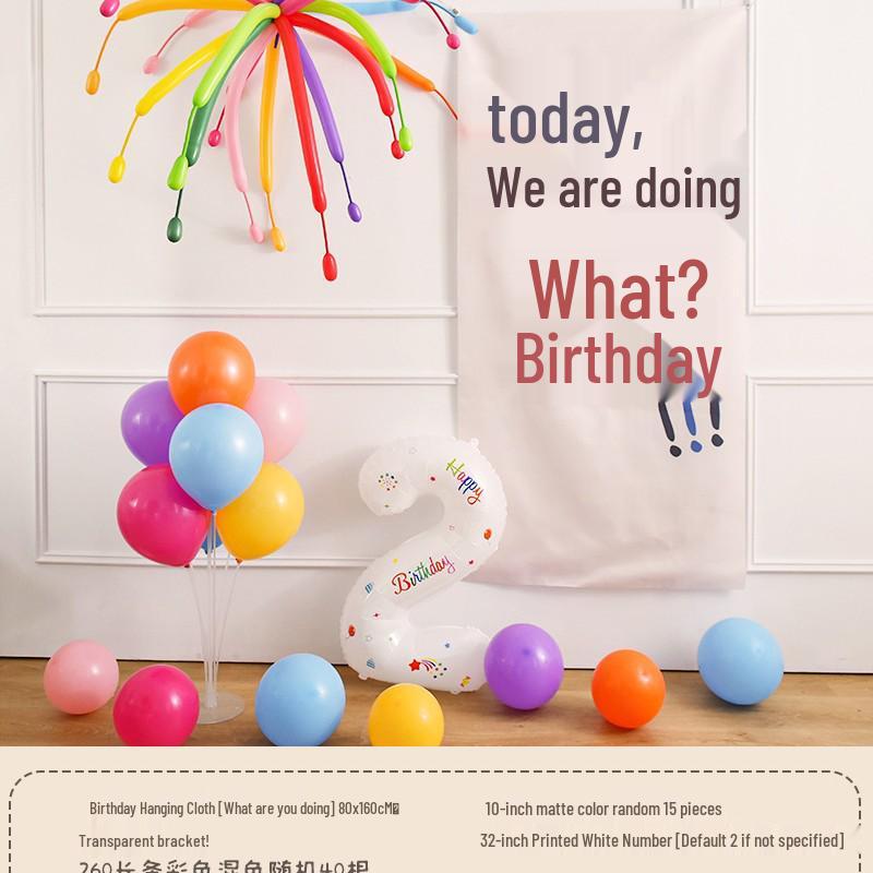 Dopamine Fireworks Birthday Balloon & Photo Backdrop for 1st & 2nd Celebrations