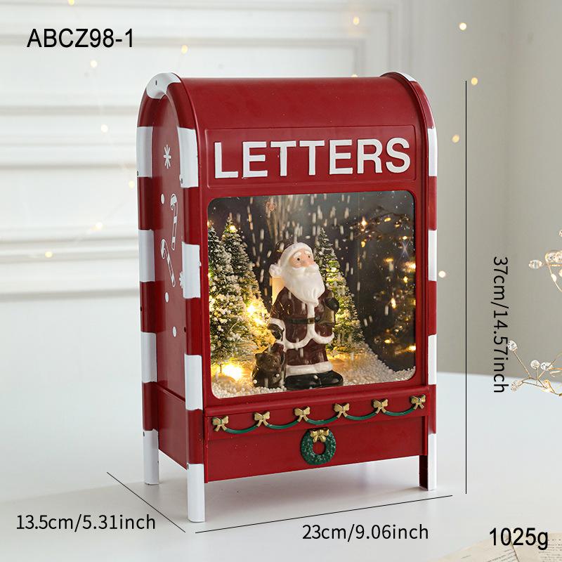 Best-selling Christmas Party Decorations LED Light-up Music Box Desktop Decorations Night Light Christmas Gifts Holiday Supplies