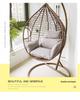 Removable Washable Solid Color Rattan Hanging Chair Cushion Set