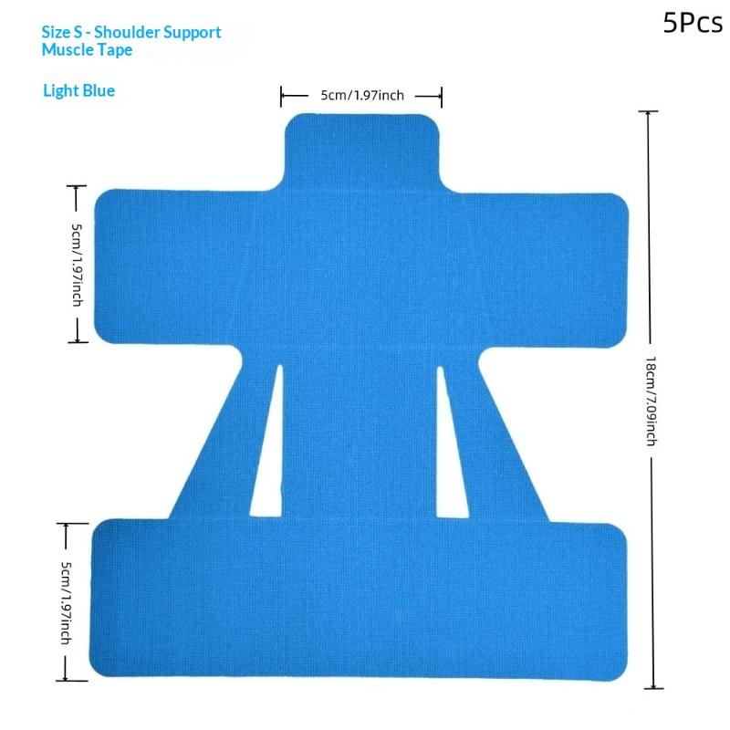 5Pcs Precut Tape Shoulder Pain Relief Breathable Waterproof Adjustable Shoulder Support Elastic Athletic Tap
