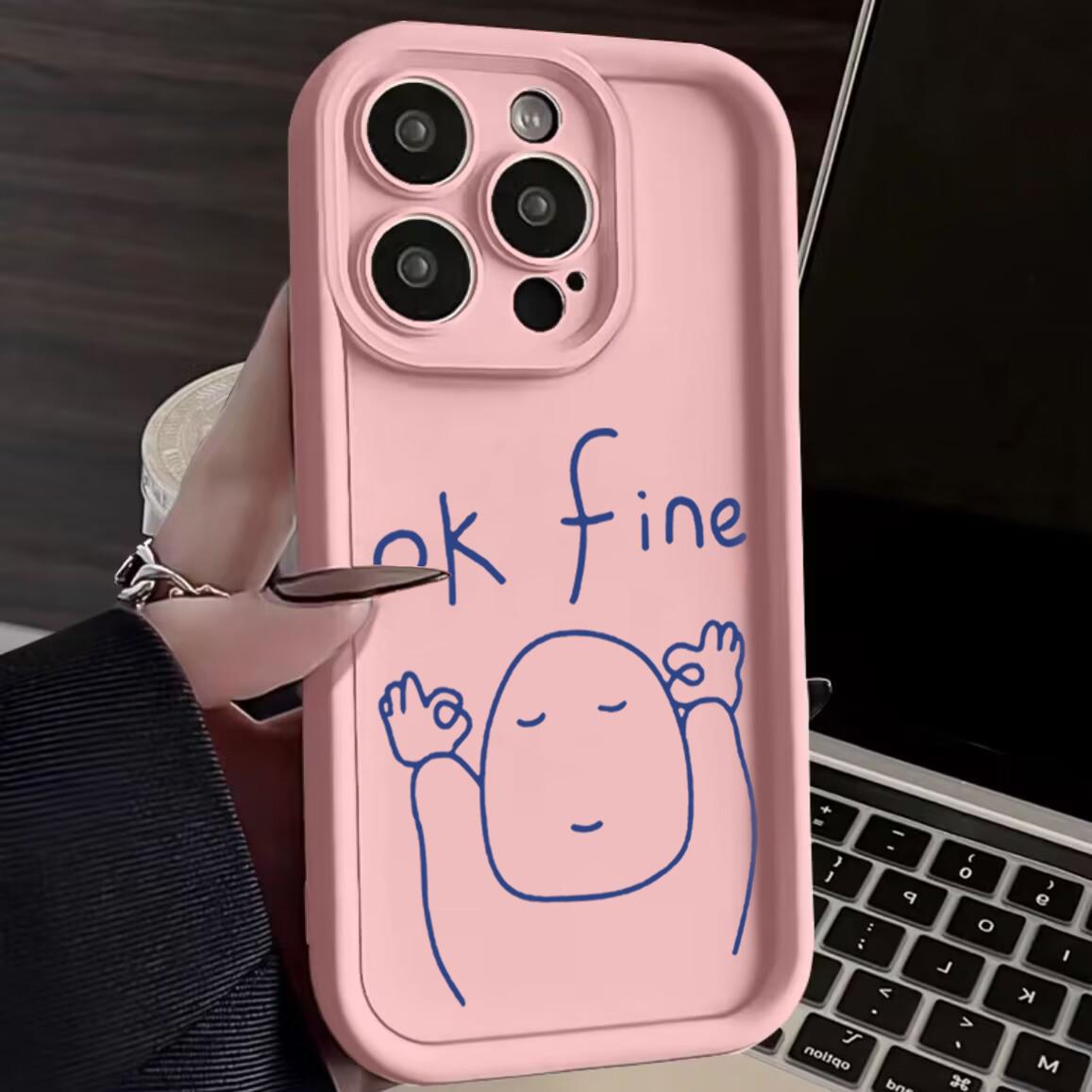 

Line Art OK Gesture Minimalist TPU Phone Case For IPhone 17 Air 16 15 Pro Max 11 13 14 17 Pro Max 16E Cover iPhone XR