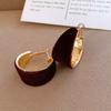 Trendy Maillard Style Leopard Print Earrings Temperament Vintage U-shaped Ear Buckle Jewelry Elegant Retro Earrings Party