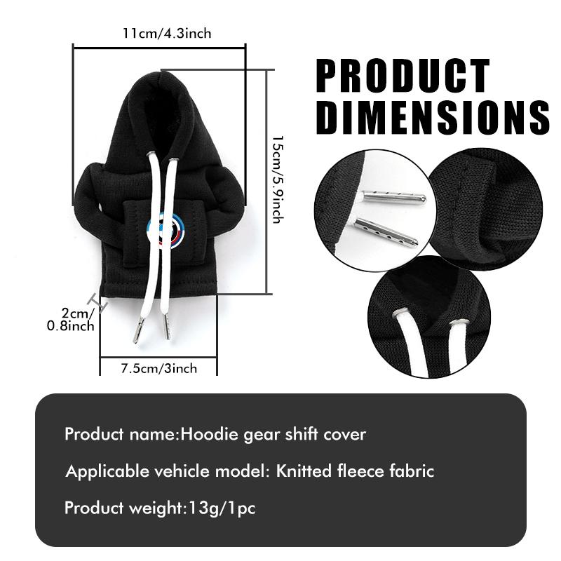 Hoodie Car Gear Shift Knob Cover Gearshift Interior Decor Hoodie For BMW E36 E39 E87 E60 E46 E53 E90 F10 F20 F25 F30 X3 X5 npdf01