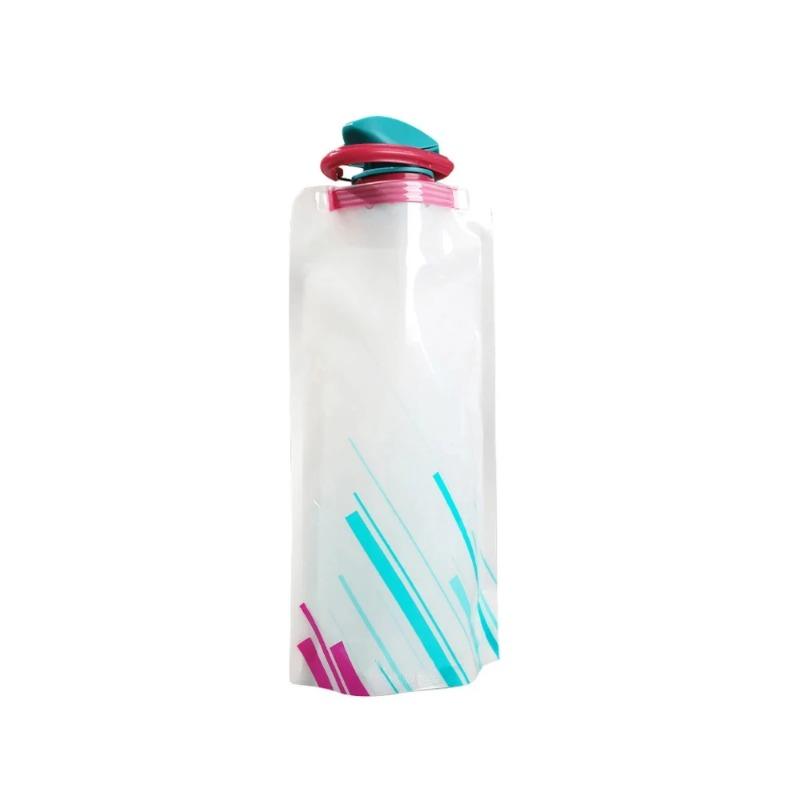 1pc 700ml Portable Ultra Light Folding Soft Water Bag For Outdoor Sports & Camping, With Handle & Hanging Hook Camping Stuff