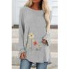 T-shirt da donna a maniche lunghe con stampa, adatta per le stagioni primaverile, autunnale e invernale. Alla moda e versatile, lavabile in lavatrice.