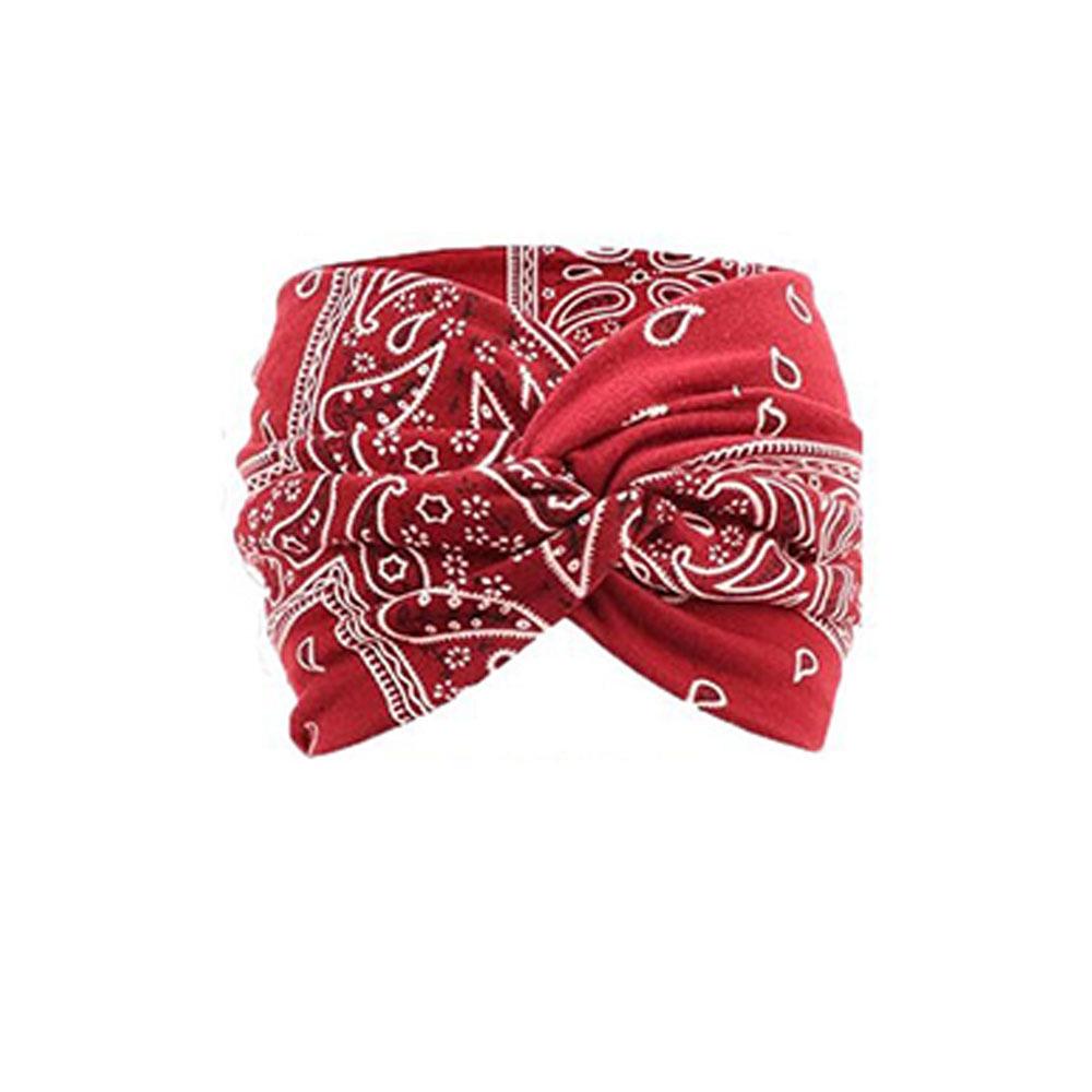 Böhmisches Damen-Yoga-Stirnband – Breit, elastisch, schweißabsorbierend für Laufen & Workouts