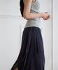 Oeoseoul Pleated Maxi Skirt [Charcoal]