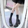 Small Flower Lace Cute Lolita Jacquard Bow With Single Shoes Women'S Versatile Cute Calf Socks Stacking Socks